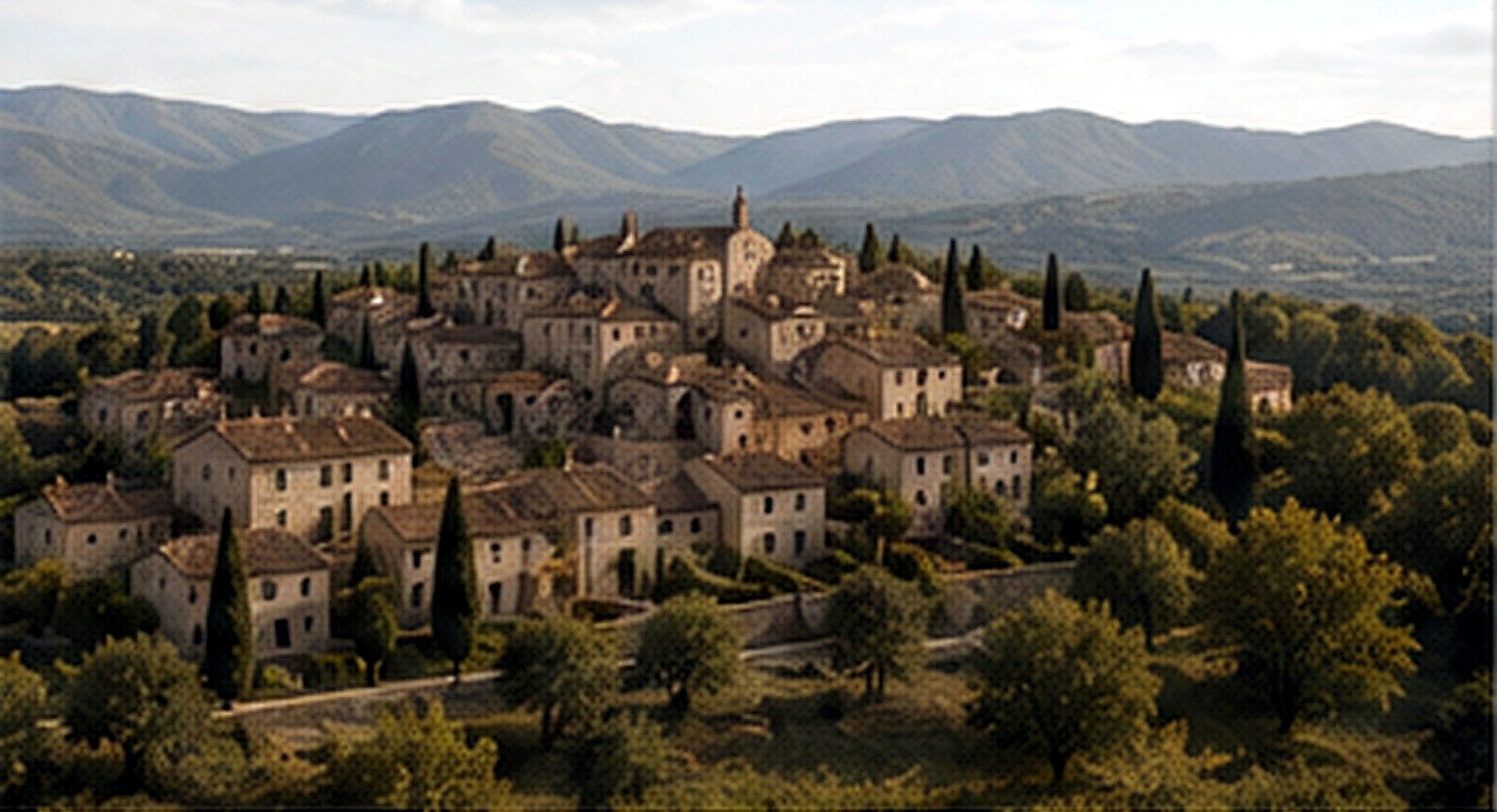 French village landscape in Provence and Alps region